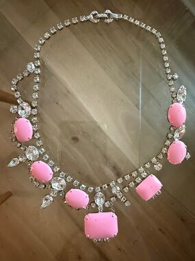 Tom Binns Pink Crystal Statement Necklace - Elegant Women's Jewelry